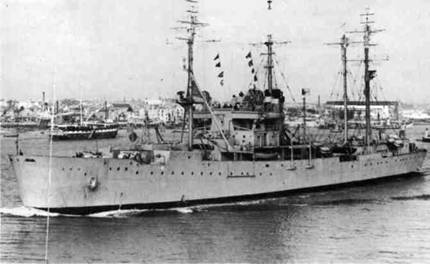 HMS Boxer which landed us at Salerno This picture was taken after the war - photo 1