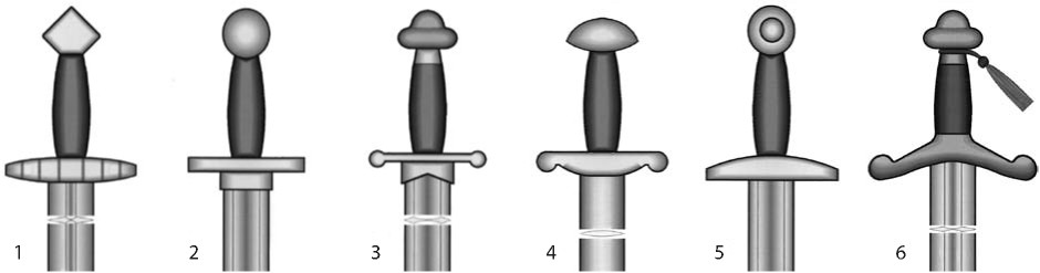 A far-from-comprehensive sample of sword fittings shown in pictorial sources - photo 3