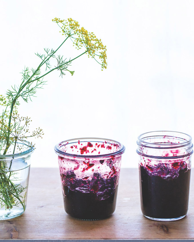 Blueberry-Cherry Jam Makes 6 to 7 8 ounces each jars It sounds crazy but - photo 3