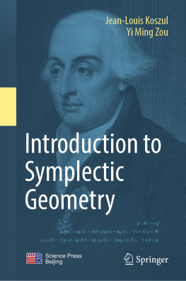 Jean-Louis Koszul Introduction to Symplectic Geometry