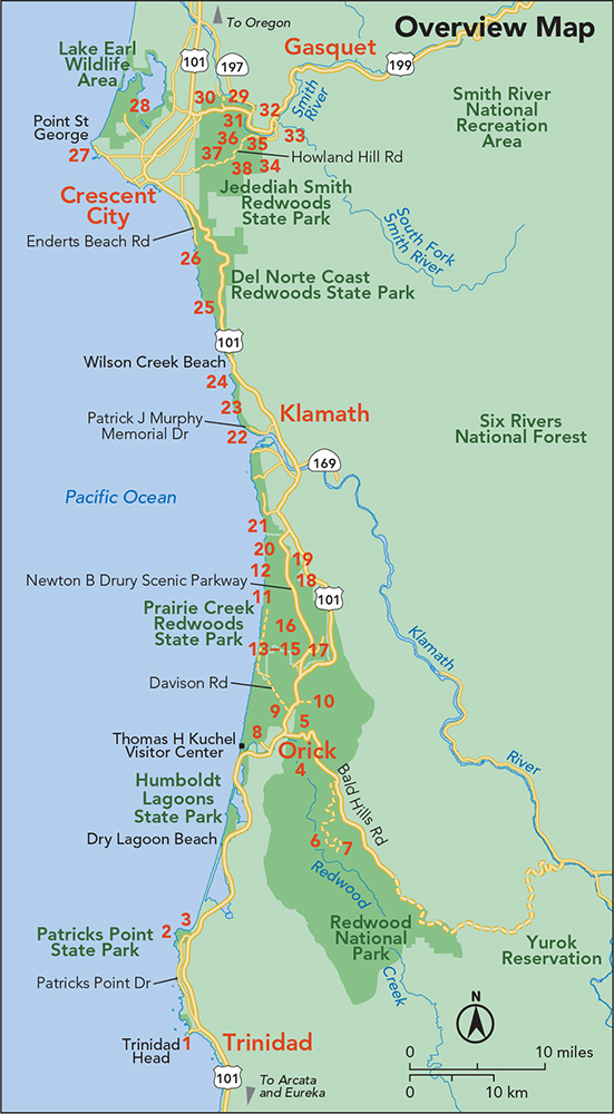 Mouth of the Klamath River from the trailhead for HIKES AT A GLANCE - photo 7