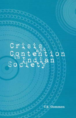 T.K. Oommen Crisis and Contention in Indian Society