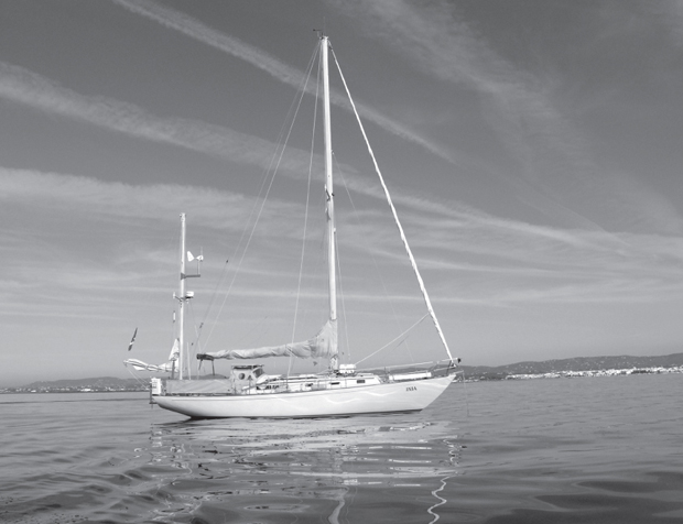 Inia anchored off Ilha da Culatra near Olho in the Algarve region of - photo 9