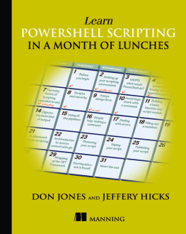 Don Jones Learn PowerShell Scripting in a Month of Lunches