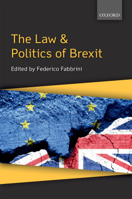 Federico Fabbrini The Law & Politics of Brexit