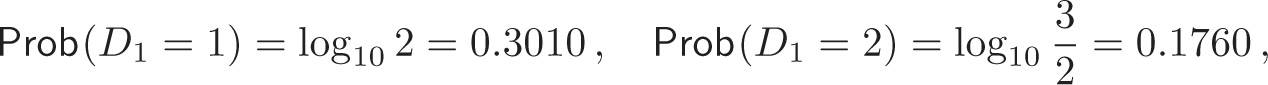 and The complete form of Benfords law also specifies the probabilities of - photo 4