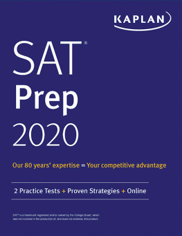 coll. - Kaplan’s SAT Prep 2020