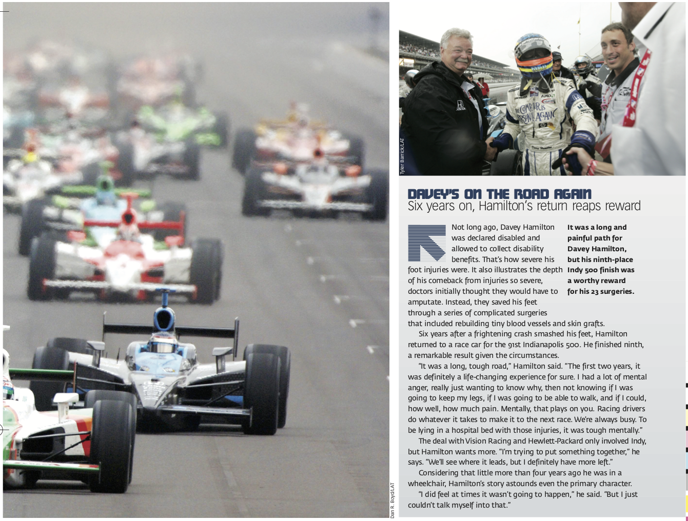 Figure P-1 Racer Magazine 2007 Indianapolis 500 Article CITATION - Reprinted - photo 2