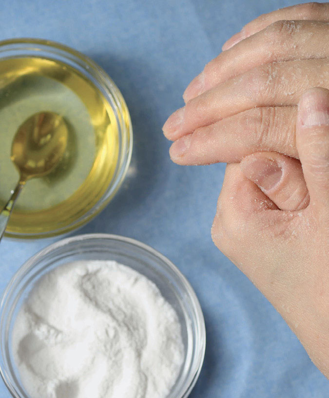 Hand scrub with baking soda and honey Baking soda toothpaste Polish - photo 10