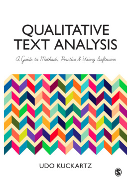 Kuckartz - Qualitative Text Analysis: A Guide to Methods, Practice and Using Software