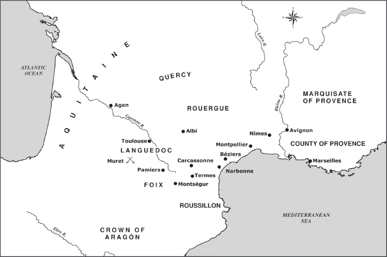 Map 2 Areas of the Albigensian Crusade and the Inquisition in Southern France - photo 5