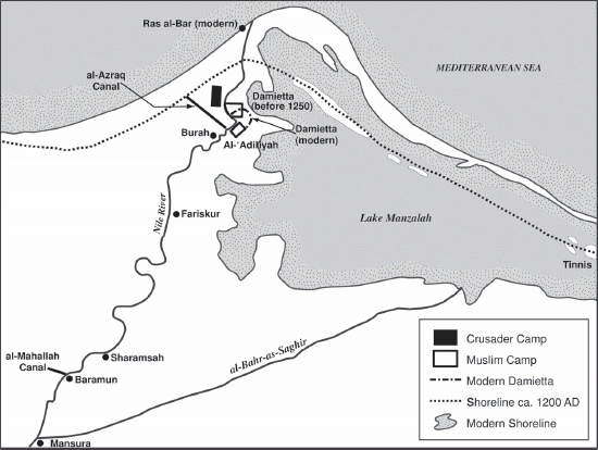 Map 4 The Damietta Region of Egypt Map 5 Progress of the Reconquista in - photo 7