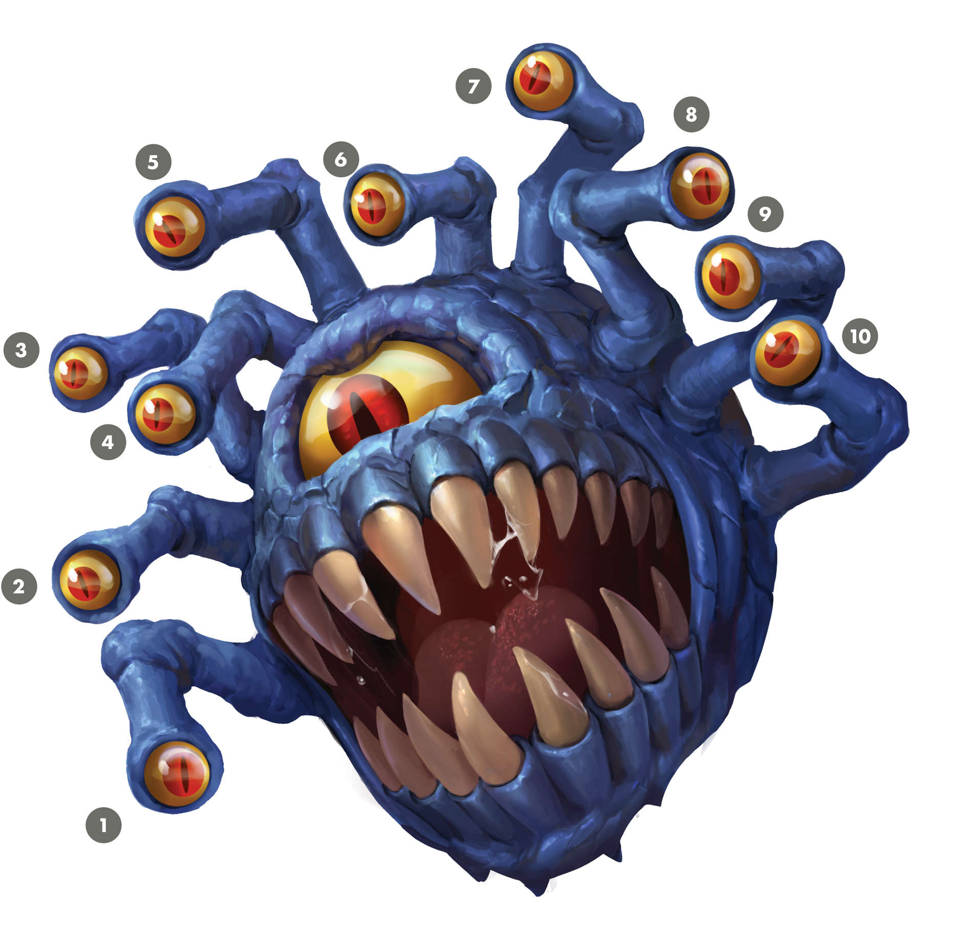 Beholders are freaky floating creatures with shimmering eyes that cast evil - photo 8