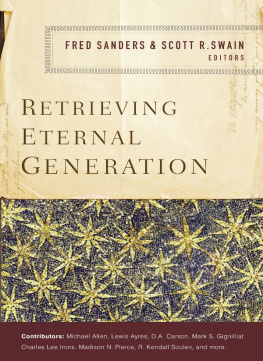 Fred Sanders Retrieving Eternal Generation