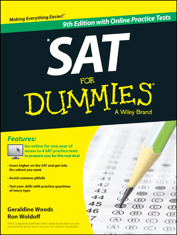 SAT For Dummies 9th Edition with Online Practice Tests Published by John - photo 1