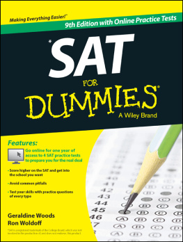 Geraldine Woods - SAT For Dummies, with Online Practice