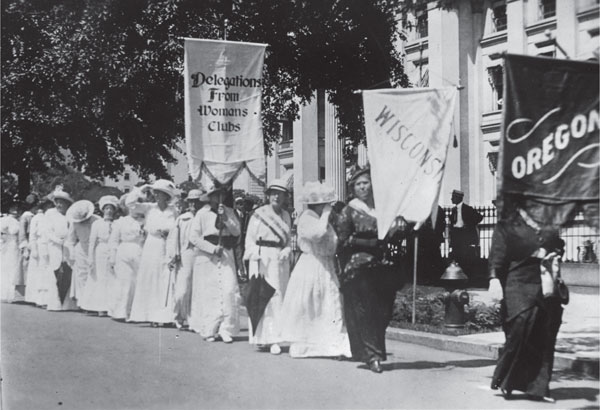 Women including those representing the state of Oregon in a suffrage march in - photo 4