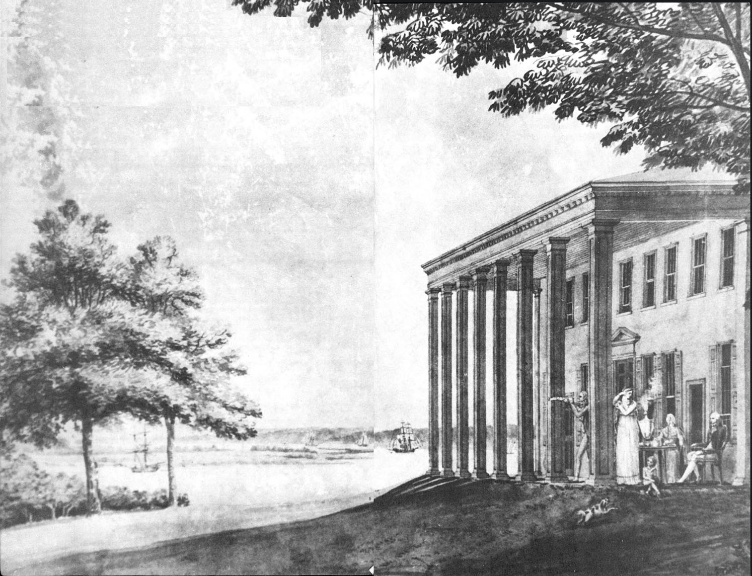 A moment at Mount Vernon drawn on the spot during July 1796 Washington scans - photo 2