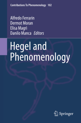 Alfredo Ferrarin - Hegel and Phenomenology