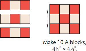 To make block B arrange two B segments and one A segment in three rows as - photo 19