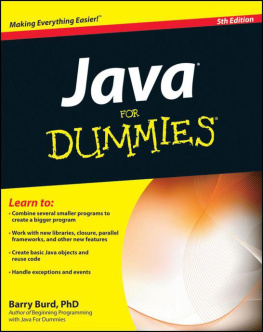 Barry Burd Java For Dummies, 5th Edition