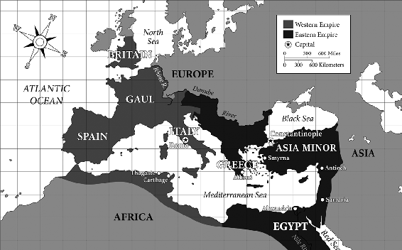 Map created by Mike Odum and Darko Medenica Division of the Roman Empire into - photo 2