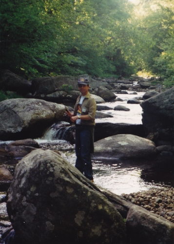 Winslow fishing on Sandy Brook near his old home in Riverton Connecticut in - photo 5