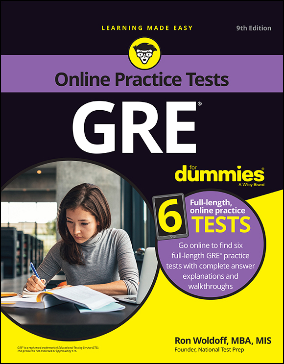 GRE For Dummies 9th Edition with Online Practice Published by John Wiley - photo 1