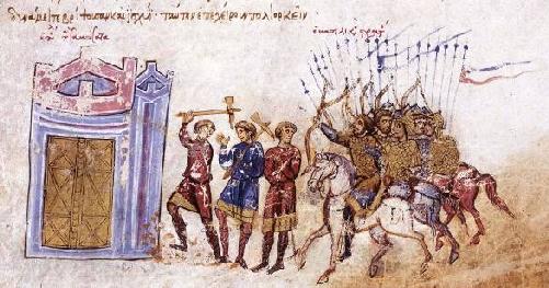 Depiction of the Byzantine attack on Samosata in 859 from the Madrid Skylitzes - photo 6