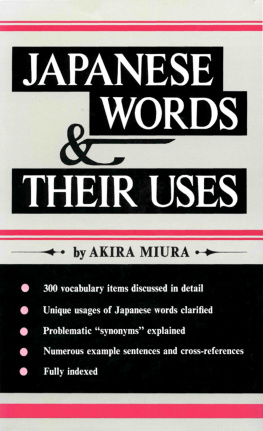 Akira Miura Japanese Words & Their Uses