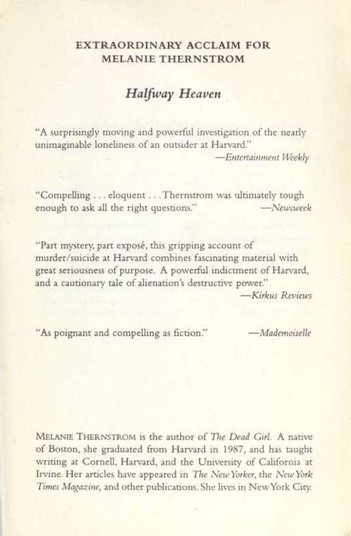 Halfway Heaven Diary of a Harvard Murder - photo 2