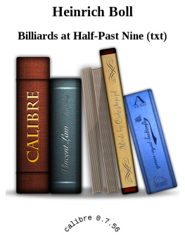 Heinrich Böll Billiards at Half-Past Nine (The Essential Heinrich Böll)