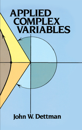 John W. Dettman - Applied Complex Variables