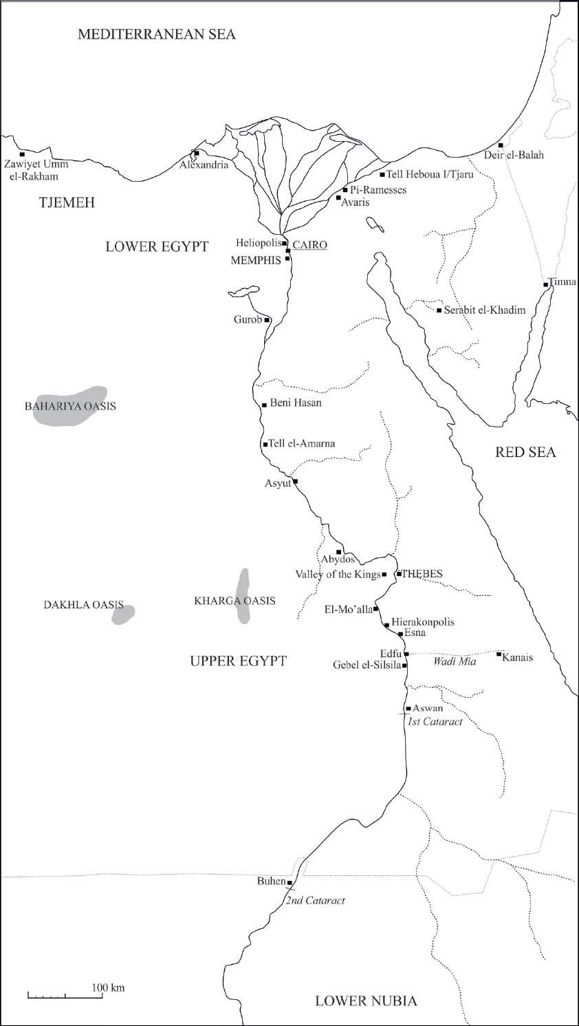 Map showing the major sites in Egypt during the reign of Seti I Author - photo 3