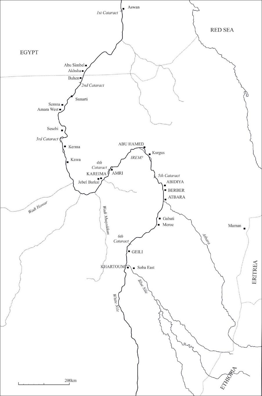 Map of Upper and Lower Nubia Author Map showing the principal - photo 4