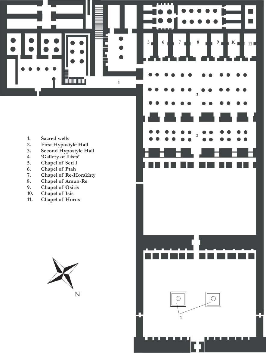 Plan of Seti Is temple at Abydos Author Plan of Setis mortuary temple - photo 7