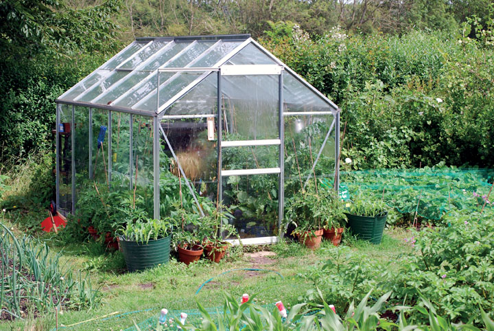 A typical kit greenhouse has a conventional shape and an aluminum frame and is - photo 4