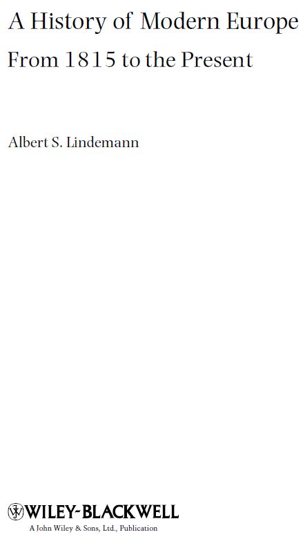 This edition first published 2013 2013 Albert S Lindemann Blackwell Publishing - photo 2