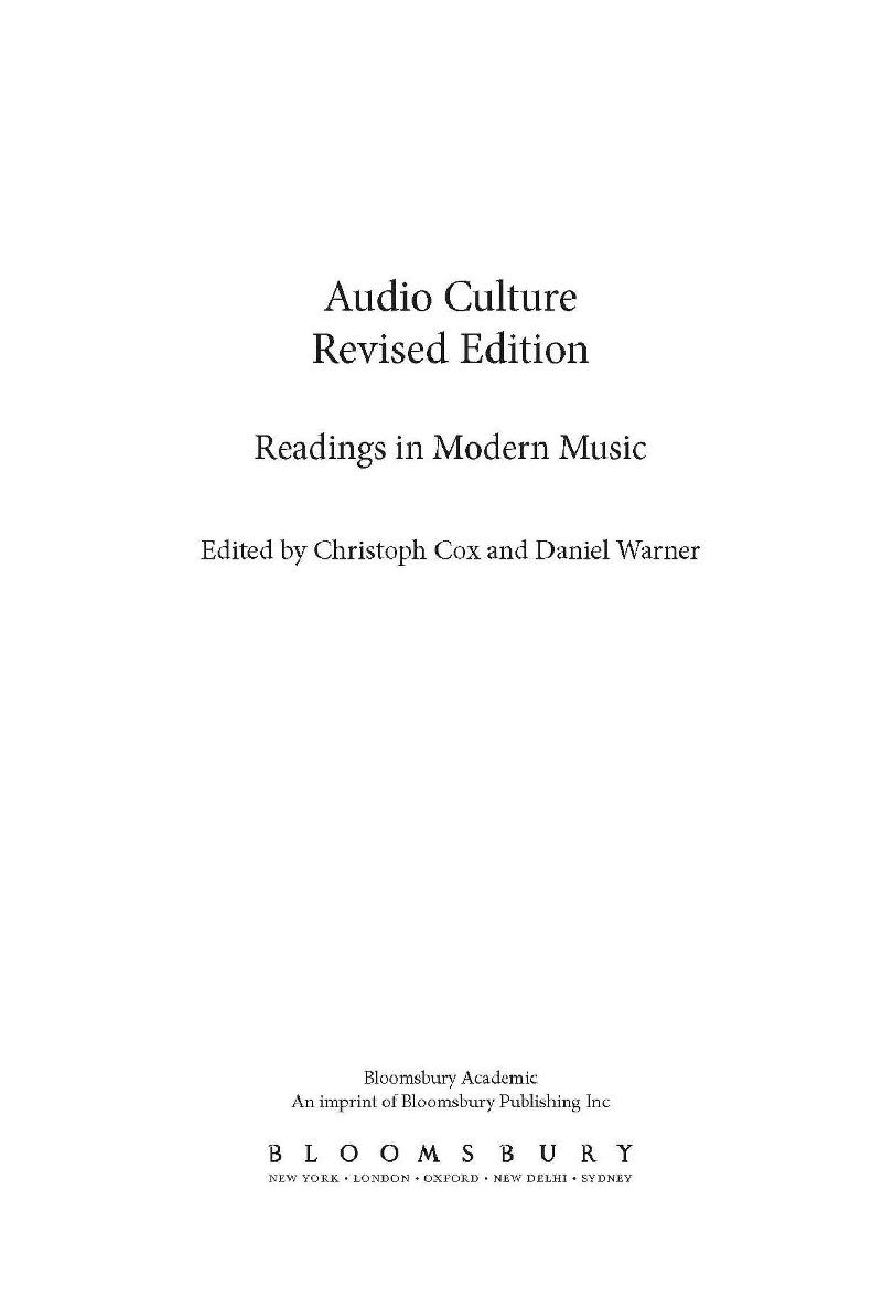 Contents A large network of people contributed to the publication of Audio - photo 1