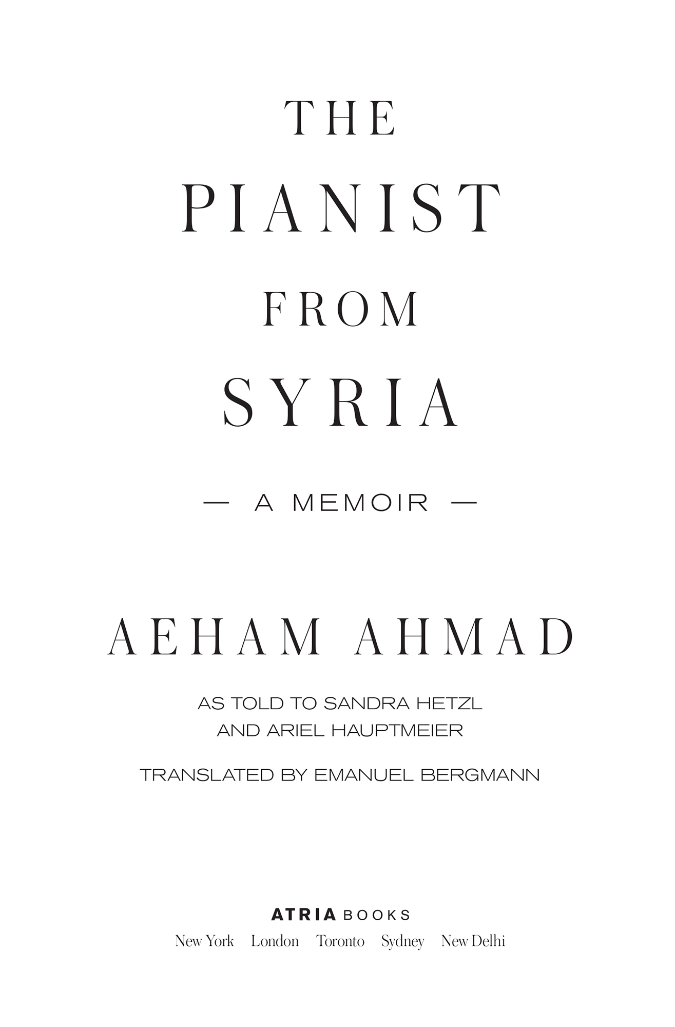 The Pianist from Syria A Memoir - image 1