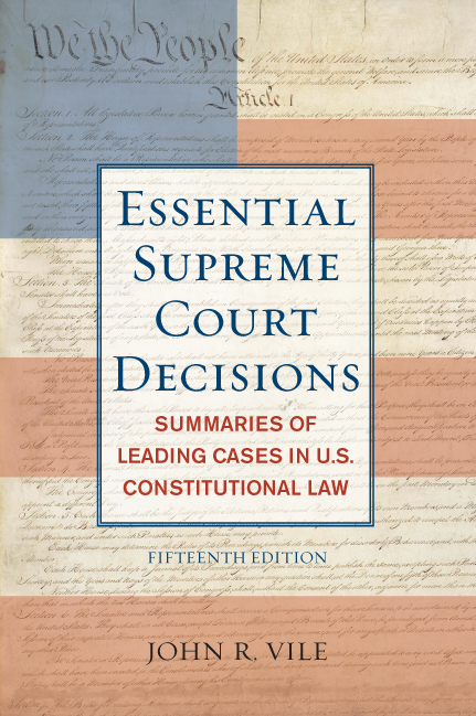 Essential SupremeCourt Decisions Essential SupremeCourt DecisionsSummaries of - photo 1