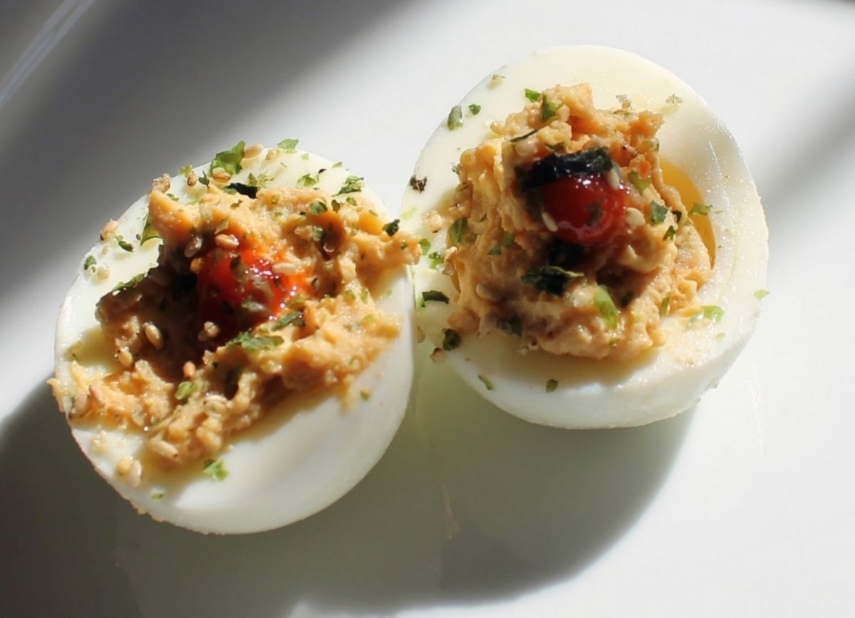 An Asian inspired deviled egg which makes a perfect party snack or light - photo 9