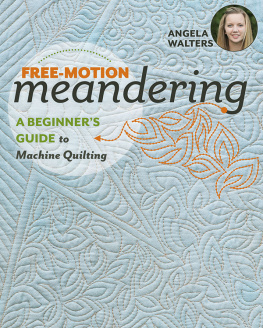 Angela Walters Free-Motion Meandering: A Beginners Guide to Machine Quilting