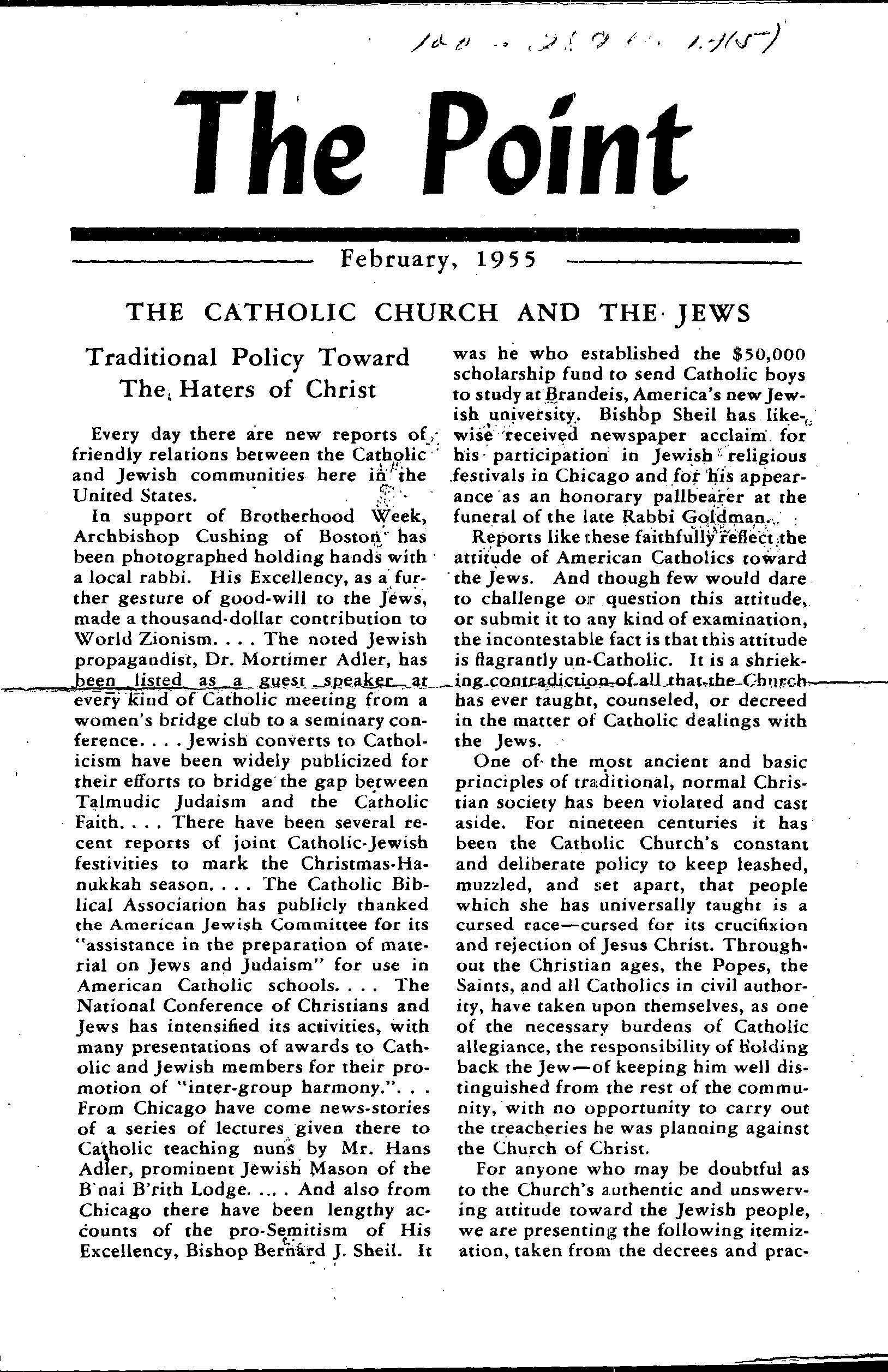 The Point Catholic Monthly 1952-1959 - photo 4