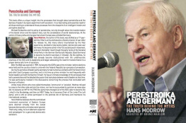 Hans Modrow - Perestroika and Germany: the truth behind the myths