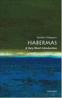 James Gordon Finlayson & Christine Williams Habermas: A Very Short Introduction