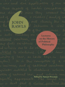 Rawls John Lectures on the History of Political Philosophy