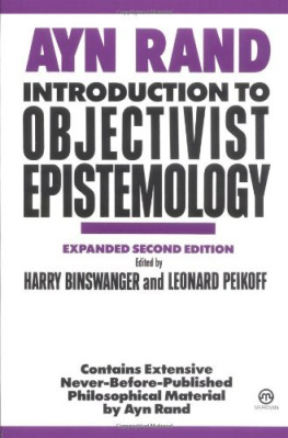 Binswanger Harry Introduction to Objectivist Epistemology