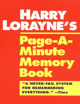 Harry Lorayne - Harry Loraynes Page-a-minute memory book