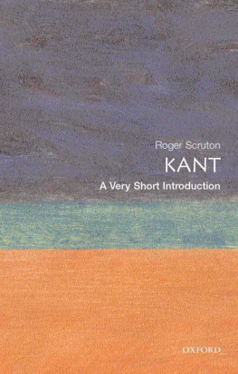 Kant Immanuel - Kant: A Very Short Introduction